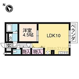 ルミエール2 1LDKの間取図画像