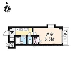 パラシオグランデ 3階1Kの間取り