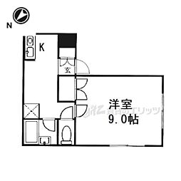 グラフィッティマツイ 1Kの間取図画像