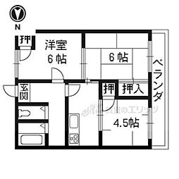 ＯＮコーポ 2階3Kの間取り