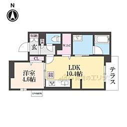 イズI 1階1LDKの間取り