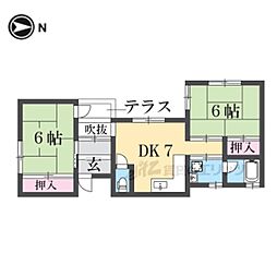 ステージツチヤ 1階2DKの間取り