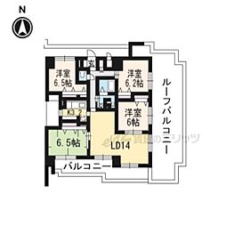 リージョン御池 4LDKの間取図画像