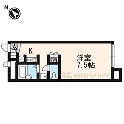 レオパレスイシナダ 2階ワンルームの間取り