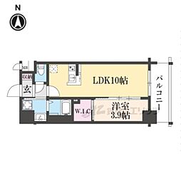 ソルテラス京都西院STATION SIDE 3階1LDKの間取り