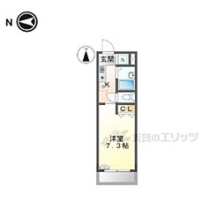 スールメゾン 1階1Kの間取り