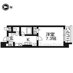 辻が花 2階1Kの間取り
