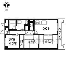 阪急京都本線 西向日駅 徒歩5分の賃貸マンション 1階3DKの間取り