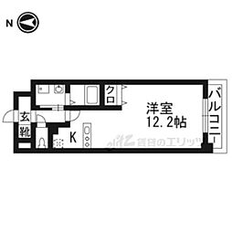 エスリード西小路御池 1Kの間取図画像