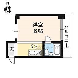 ダイエー第七ビル 1Kの間取図画像