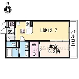 ヴェルドミール 1LDKの間取図画像