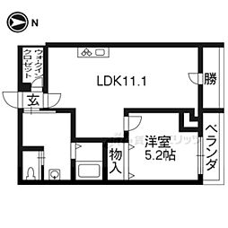 ジョイナス三宅 1LDKの間取図画像