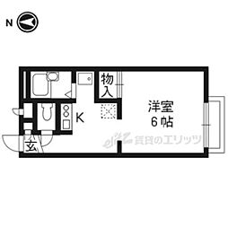 レオパレスライフタナカ 1Kの間取図画像