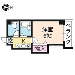 ニューポートマンション 1Kの間取図画像