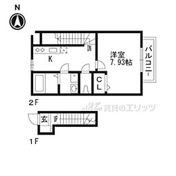 アムールTMM 1Kの間取図画像