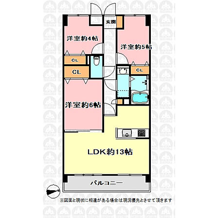 3LDK 間取り