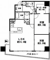 シャルマンフジリッツ南堀江 3LDKの間取図画像