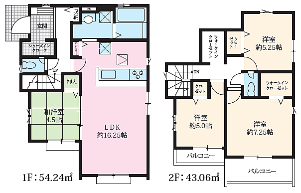 4号棟、間取り図。