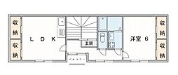 リトルレーク 1LDKの間取図画像