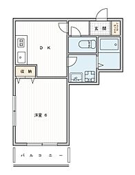 オオハシメディカルビル 1DKの間取図画像