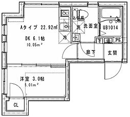 ｎ　side北千住 1階1DKの間取り