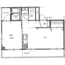 ソピアー北千住 1LDKの間取図画像