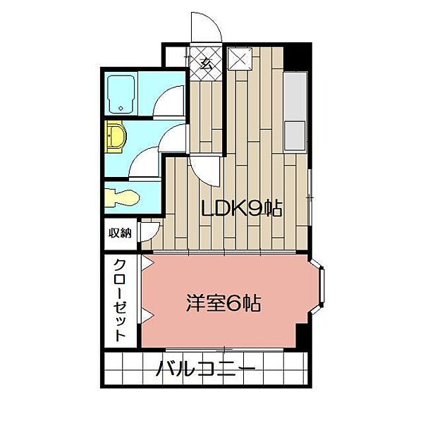 アヴィニール吉野 402｜福岡県北九州市小倉北区吉野町(賃貸マンション1LDK・4階・34.00㎡)の写真 その2