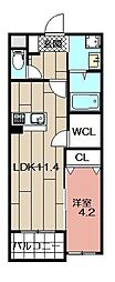 ＭDIプラデリビオ行橋駅前 5階1LDKの間取り