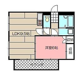 ザスクエアオリオレジデンス 1LDKの間取図画像