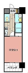 MDIシエルコンティーレ曽根北町 1Kの間取図画像