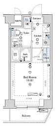 ヴォーガコルテ市ヶ谷 1Kの間取図画像