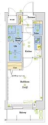 ヴォーガコルテ本所吾妻橋 1Kの間取図画像