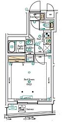ヴォーガコルテ多摩川V 1Kの間取図画像