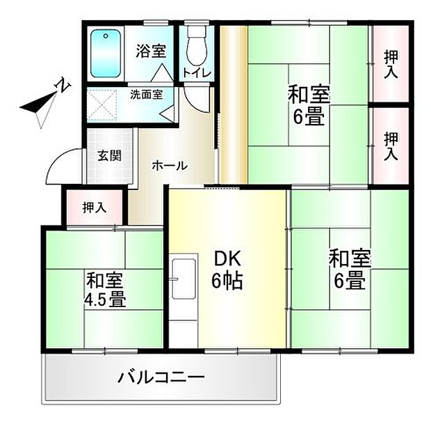 最上階、南向きで陽当り・眺望良好