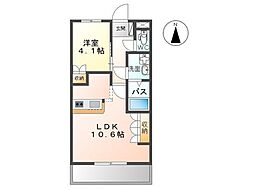 エーデルハイム2 1LDKの間取図画像