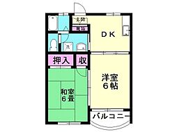 コーポマイトリー 2DKの間取図画像