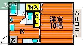 岡山県岡山市北区伊福町3丁目（賃貸マンション1K・1階・31.50㎡） その2