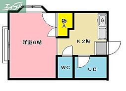 間取図画像 1K
