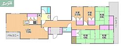 大河原BLD 5LDKの間取図画像