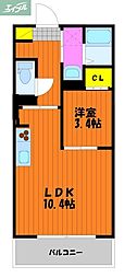 Side-S 1LDKの間取図画像