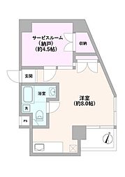 メトロ新高円寺マンション ワンルームの間取り