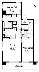 ロイヤルパークス千種 2LDKの間取図画像