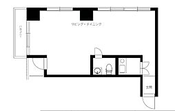 セントヒルズ代々木 6階1Kの間取り