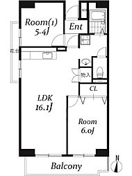 リバーサイドＭＡＫＩＢＡ 7階2LDKの間取り