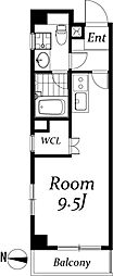 第3メゾンドヨシノ ワンルームの間取図画像