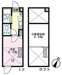 リブ東小岩 1Kの間取図画像