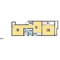 池田マンション 2DKの間取図画像
