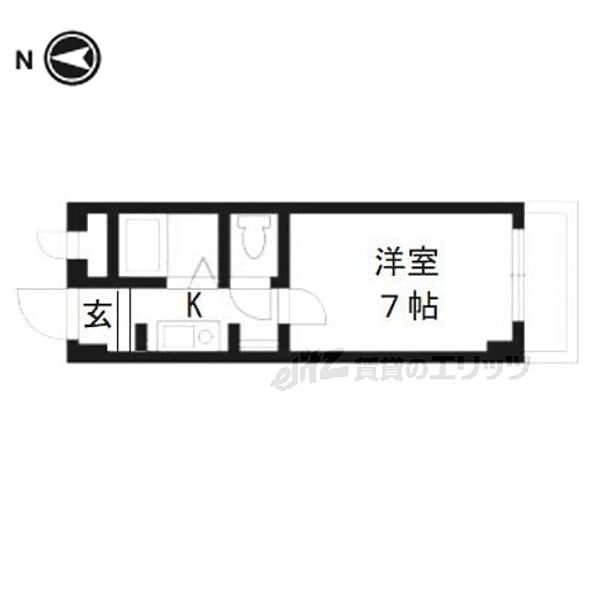 リバー’96 202｜京都府京都市右京区西京極殿田町(賃貸マンション1K・2階・20.00㎡)の写真 その2