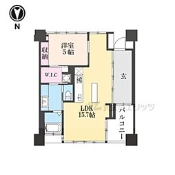 SHALIMARNISHIOJI 1LDKの間取図画像