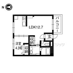 ルーチェ・スクエアー 3階1LDKの間取り